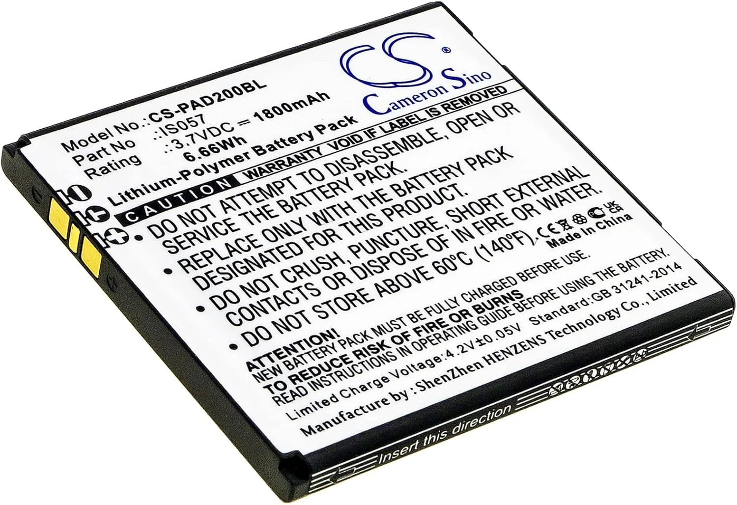 FITHOOD Battery Replacement for Angelcare AC320 AC337 AC527 AC327 (1800mAh/3.7V)