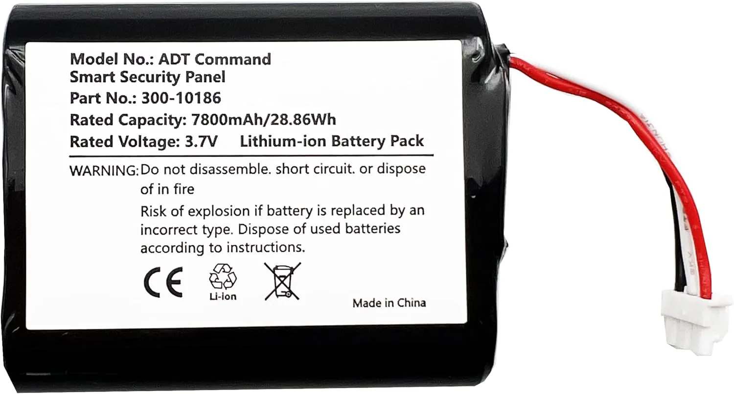 FITHOOD P/N 300-10186 Lithium ion Battery Compatible with ADT Panel ADT Command Smart Security Panel Honeywell Pro 7 AI05-2 AIO7-1 AIO7-2