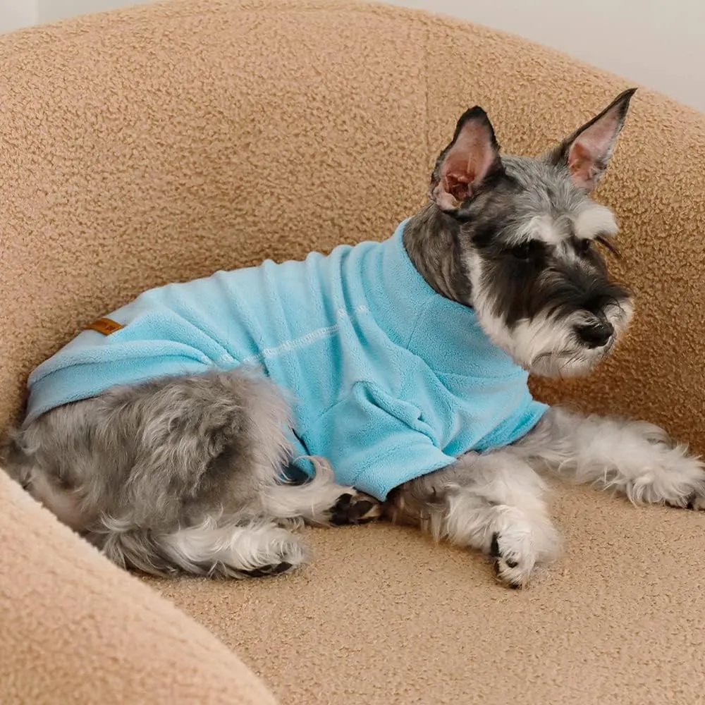 Fitwarm 3 Pack Classic Fleece Dog Sweater, Turtleneck Dog Sweatshirt, Dog Winter Clothes for Small Dogs Boy Girl, Pet Pullover Jumper, Cat Apparel, Blue, Grey, Navy, XL