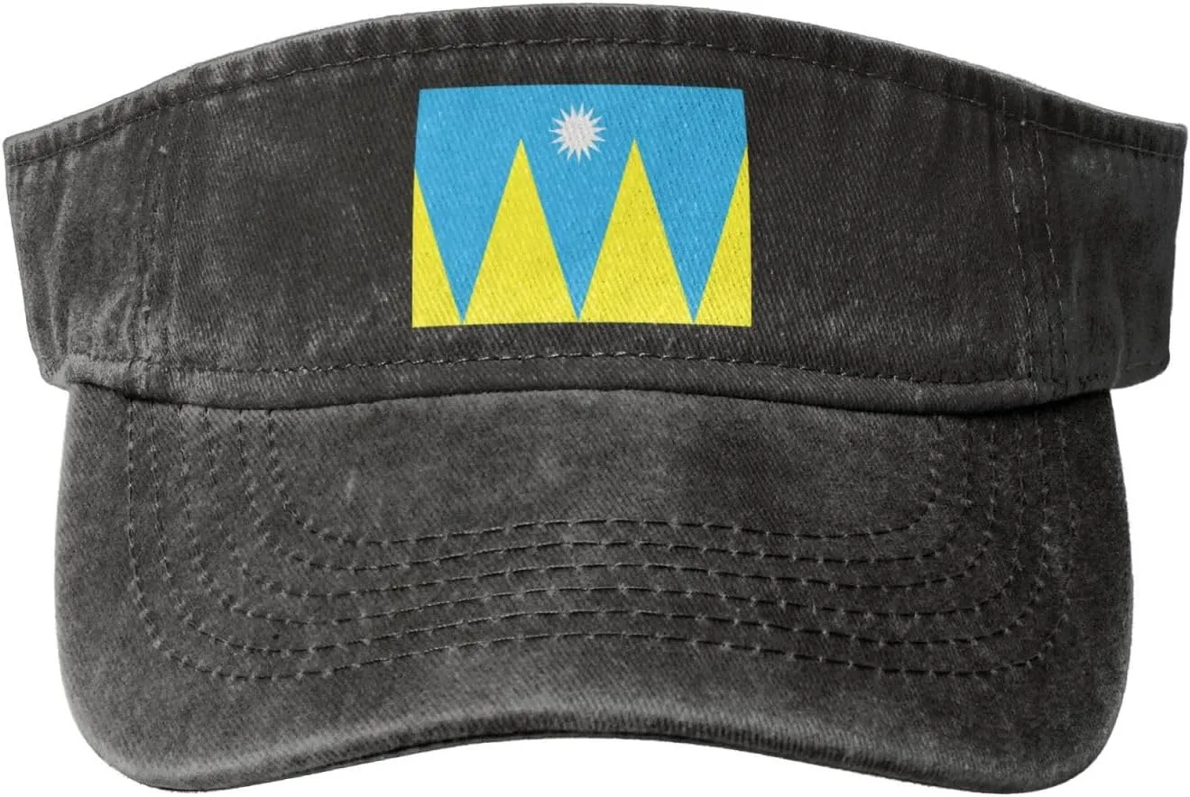Flag of Villa Park, Denver Sun Visor Hats Adjustable Baseball Cap for Women Men Sun Hat Golf Caps