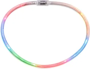 Flashing Light Up Tube Necklaces with Multicolor LED Lights (Set of 12)