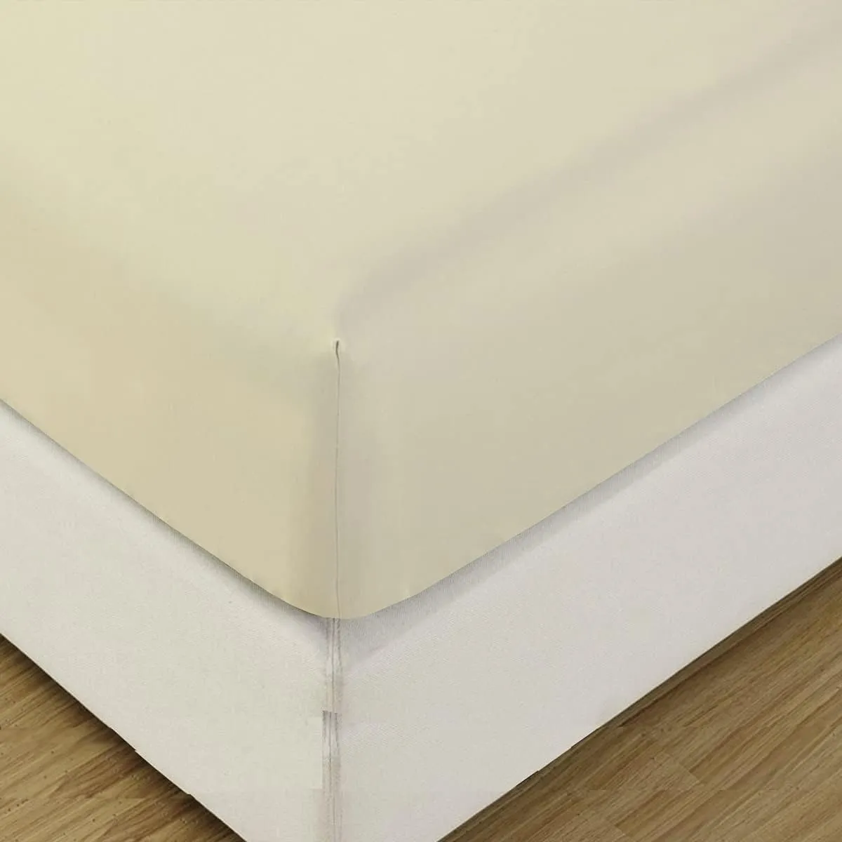 Flex Top King Fitted Sheet for Sleep Number Bed - Half Split King, 34" Split, Fits Up to 15" Deep Mattress - Ivory