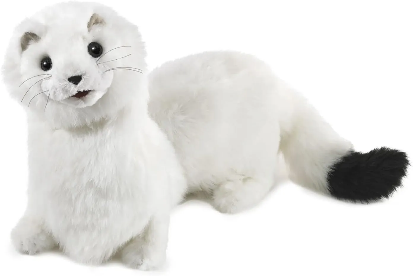 Folkmanis Ermine Hand Puppet, White, Black