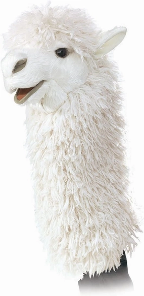 Folkmanis Alpaca Stage Puppet, White (2885)