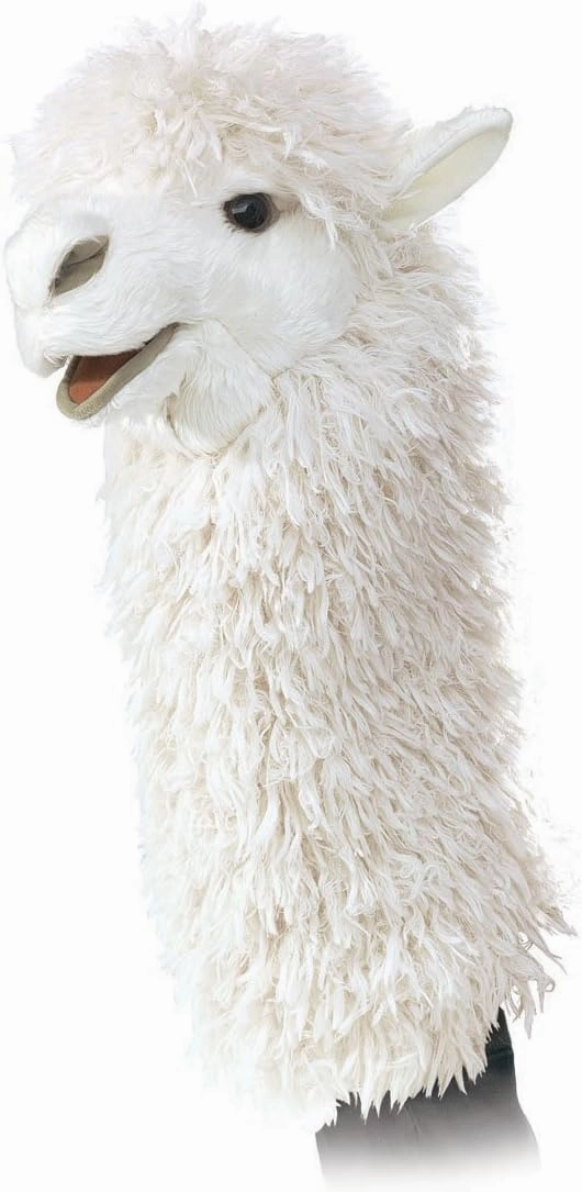 Folkmanis Alpaca Stage Puppet, White (2885)