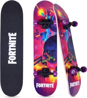 Fortnite 31" Skateboard - Cruiser Skateboard with Printed Graphic Grip Tape, ABEC-5 Bearings, Durable Deck & Smooth Wheels, Great for Teens