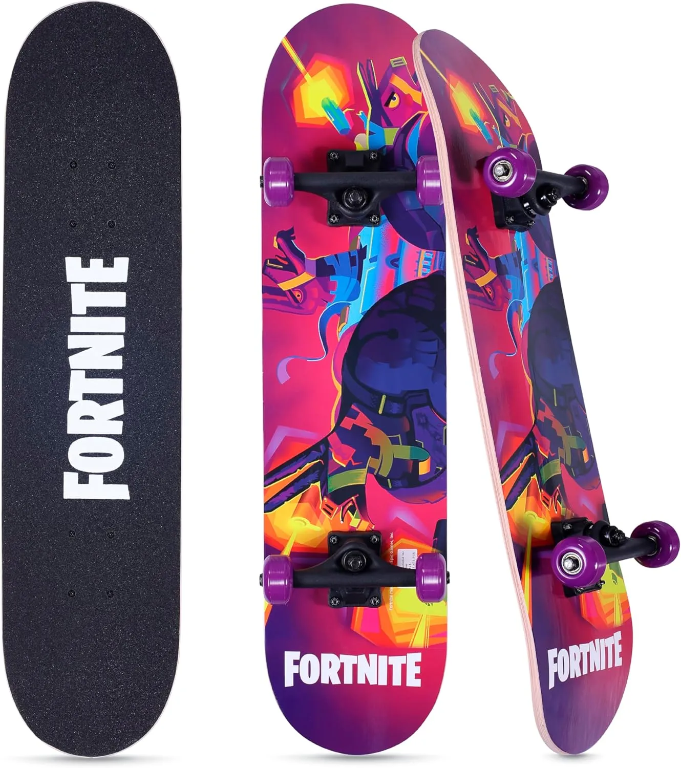 Fortnite 31" Skateboard - Cruiser Skateboard with Printed Graphic Grip Tape, ABEC-5 Bearings, Durable Deck & Smooth Wheels, Great for Teens