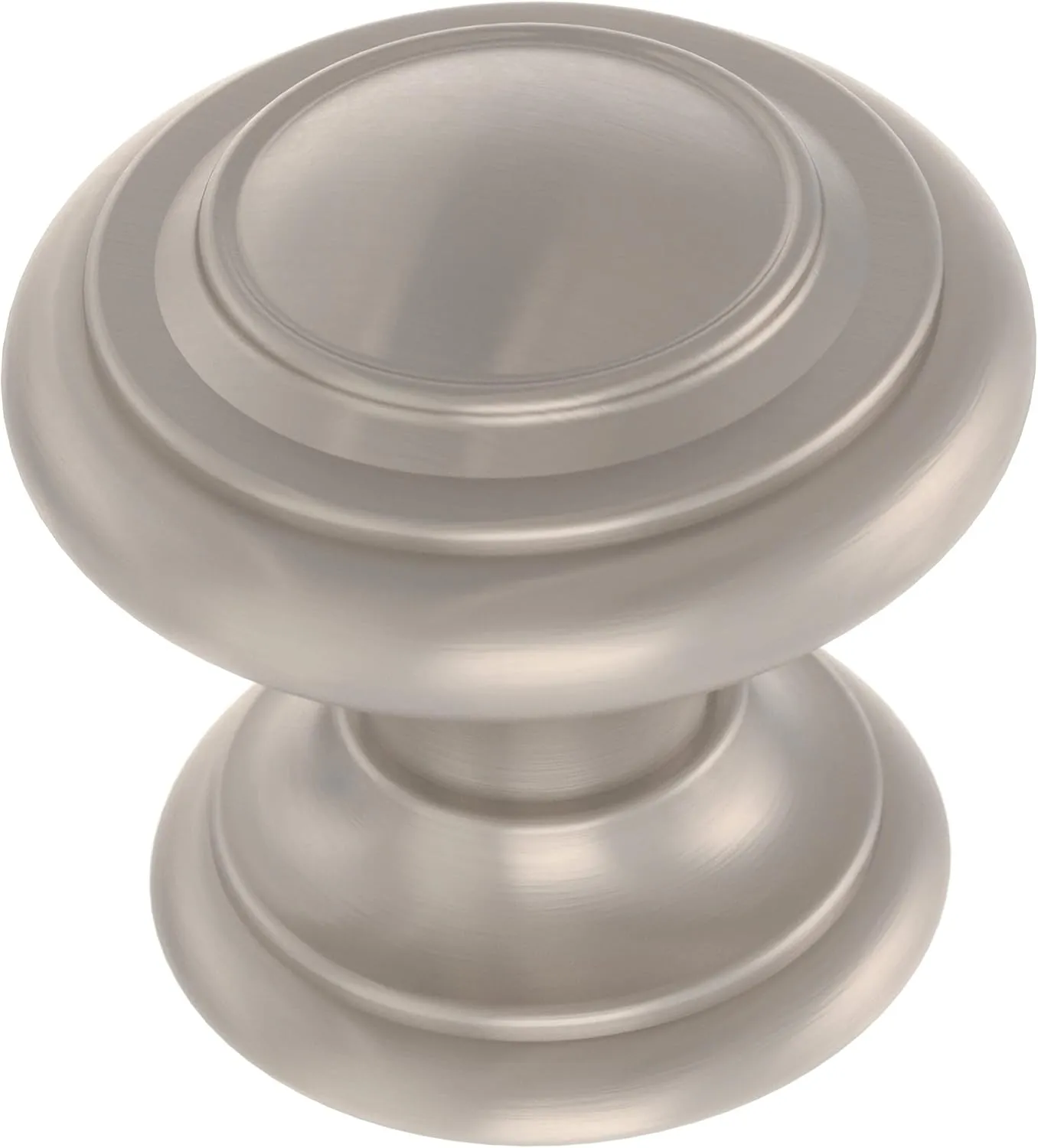 Franklin Brass Simple Double Ring (10-Pack) Cabinet Knobs Satin Nickel Hardware for Kitchen, Drawer Pulls, Dressers, Closet Door 1-1/8' P44435-SN-B