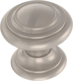 Franklin Brass Simple Double Ring (10-Pack) Cabinet Knobs Satin Nickel Hardware for Kitchen, Drawer Pulls, Dressers, Closet Door 1-1/8' P44435-SN-B