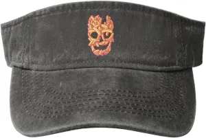 Fries Skull Sun Visor Hats Cotton Baseball Cap for Women Men Adjustable Sun Hat