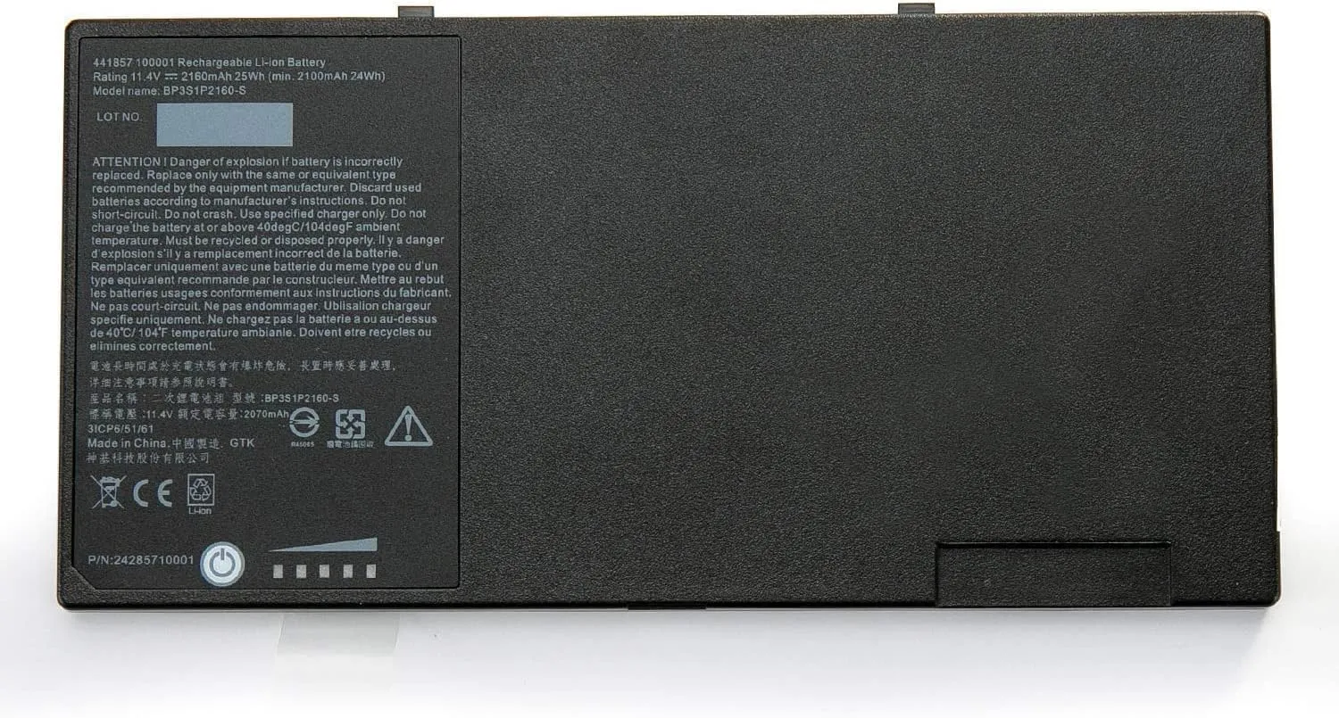 Fully F110 Replacement Battery Compatible with Getac F110 Tablet BP3S1P2160 BP3S1P2160-S 441857100001 3ICP6/51/61 （11.4V 25Wh）