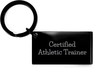 Funny Gift for Athletic Trainer Mom - Keychain with Inspirational Quote by Certified Trainer, Mother's Day Unique Gifts from Friends