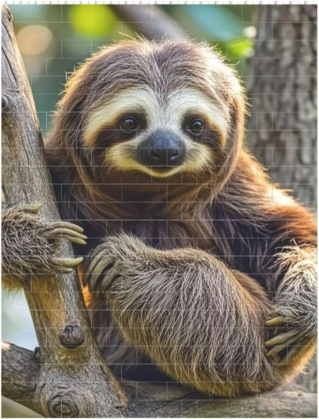 Funny Sloth Building Block Puzzle Personalized Building Bricks for Adults Square Shaped Block Puzzle Building Valentine's Day Gifts for Home Decor Brick Puzzle
