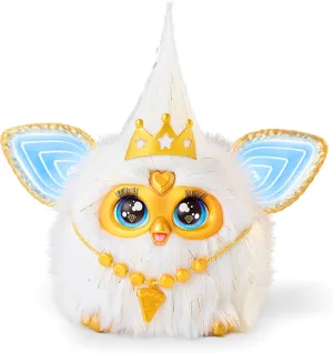 Furby Gold Glam Interactive Plush Toys for 6 Year Old Girls & Boys & Up, Voice Activated Animatronic, Speaks English & Furbish, White (Amazon Exclusive)