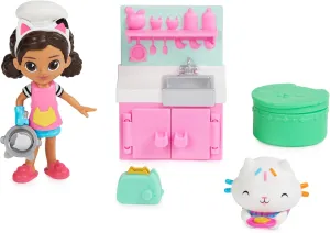 Gabby's Dollhouse, Lunch and Munch Kitchen Set with 2 Toy Figures, Accessories and Furniture Piece, Kids’ Toys for Ages 3 and Above