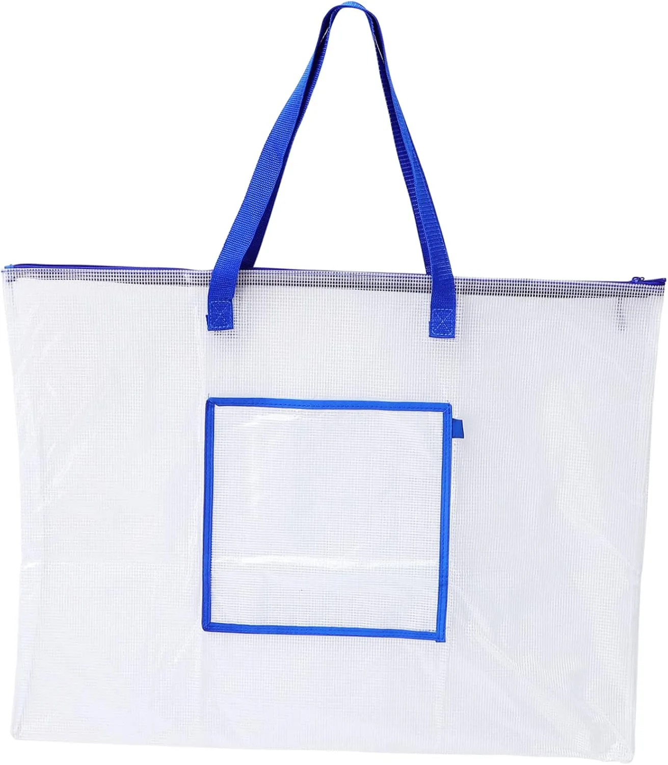 Gadpiparty Transparent Art Portfolio Bag Durable Poster Storage with Zipper and Carrying Straps for Artists Teachers Students for Organizing Supplies