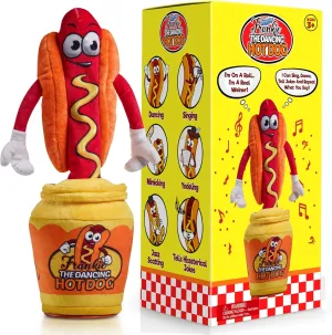 Gagster Dancing Hot Dog - Sings, Yodels, Tells Jokes - Funny Talking Decor Toy for Kids & Adults