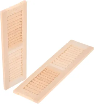 GALPADA 4sets Wooden Miniature Shutters for Dollhouses Tiny House Ornaments Cute Furniture Decor Design for Bedroom and DIY Projects 2pcs*4
