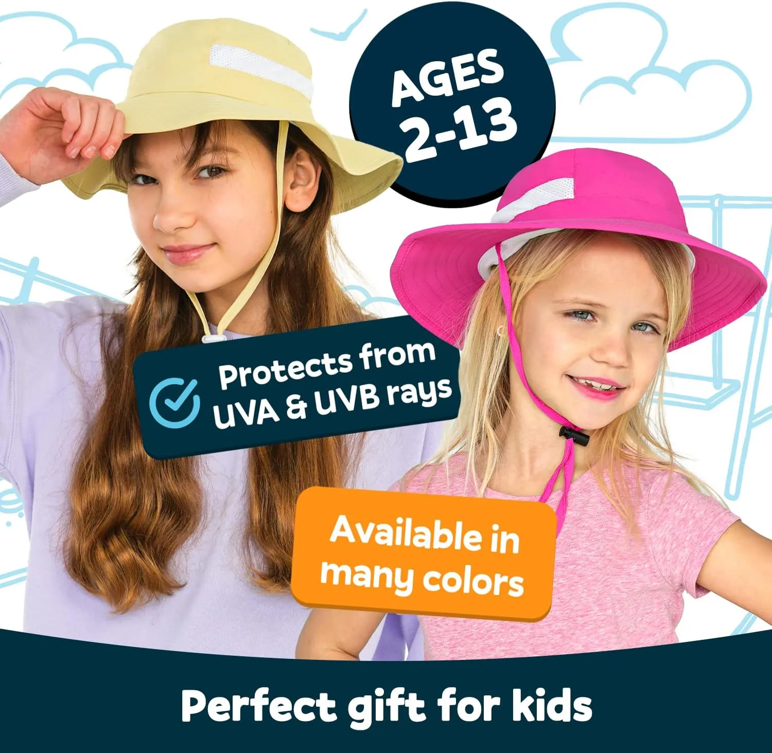 GearTOP Toddler Sun Hats UPF 50  Kids Boonie Hat Sun Hat Toddler Boy Kids Hats Girls