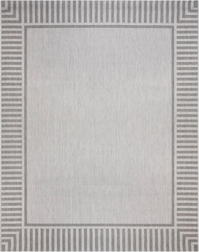 Gertmenian Indoor/Outdoor Flatweave Rug - 2x6 Runner, Stain & UV Resistant, Quick-Drying, Ideal for Deck, Patio, Poolside, Mudroom - Klano Striped Ash, Steel, 28001