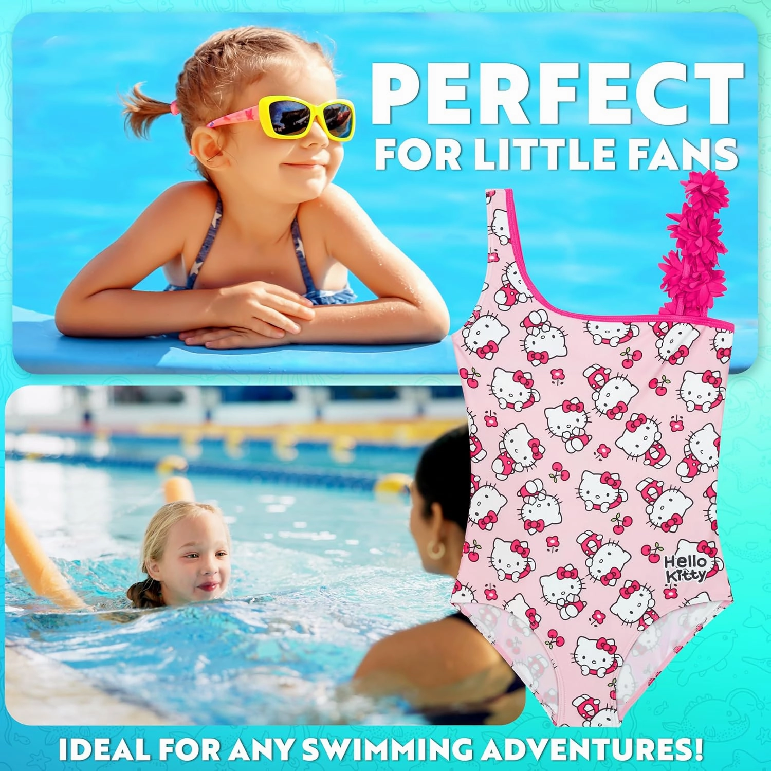 Get Trend One Piece Swimsuit for Girls Teens Kawaii Bathing Suit Cute Swim Suit Swimwear