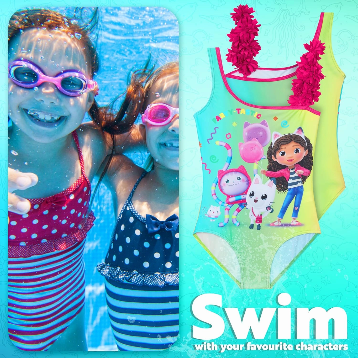 Get Trend One Piece Swimsuit for Girls Teens Kawaii Bathing Suit Cute Swim Suit Swimwear