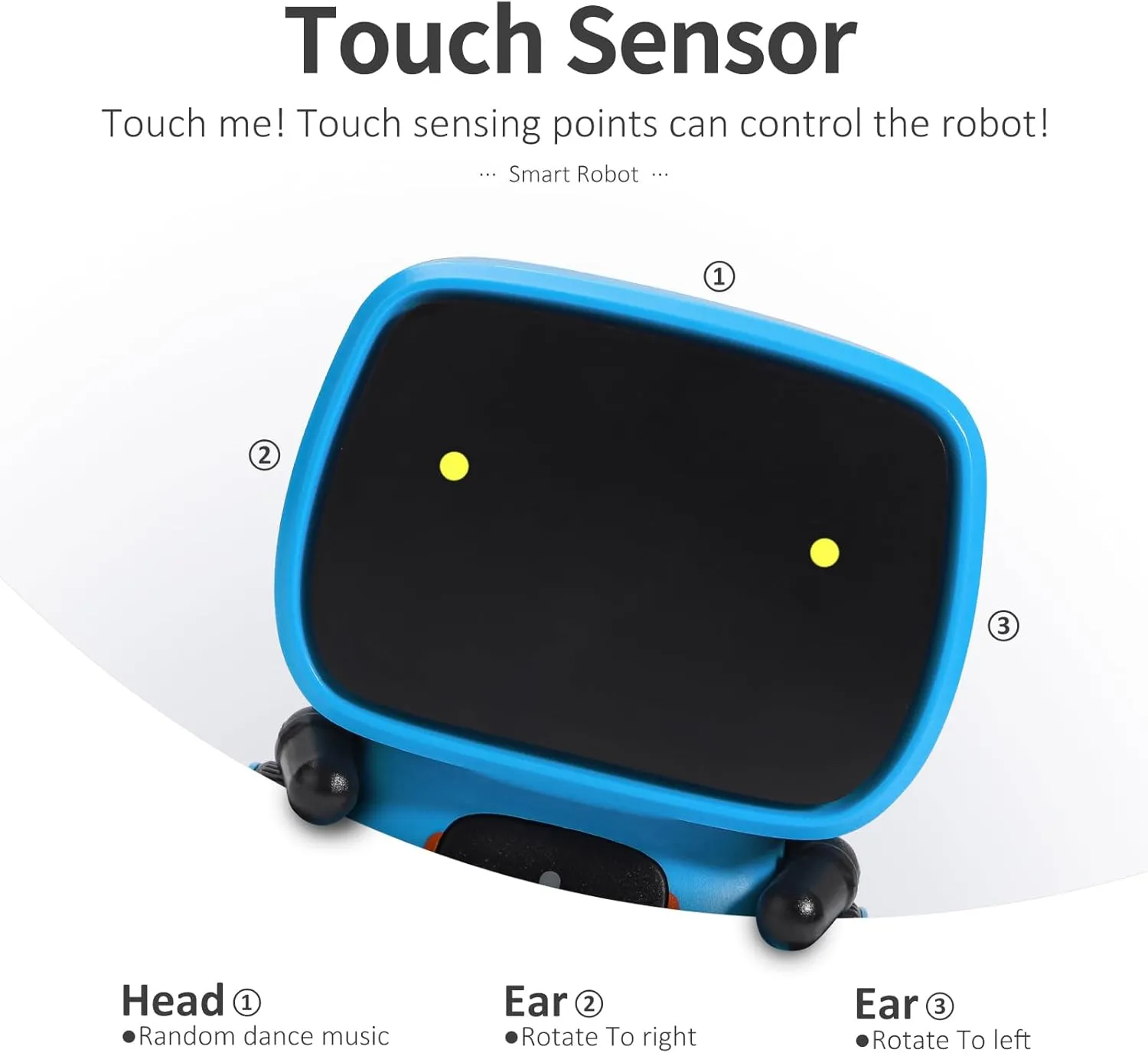 GILOBABY Kids Robot Toys, Interactive Toys Companion Smart Talking Robotic with Voice Control Touch Sensor, Dancing, Singing, Recording, Repeat, Birthday Gifts for Boys Ages 3  Years (Blue)