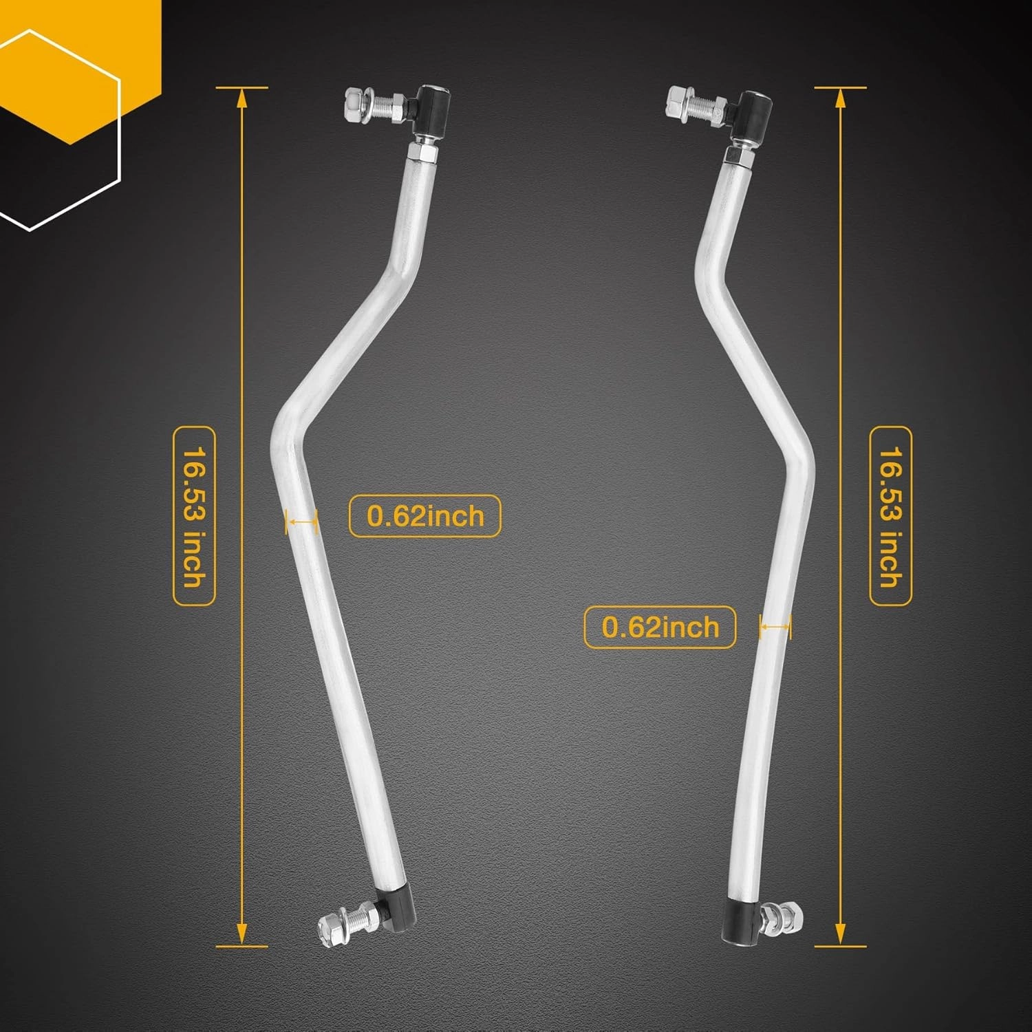 Gledewen Adjustable LH/RH Steering Drag Link Set Fit 436884 & 436885,Compatible with Husqvarna Craftsman AYP Poulan Pro Jonsered Lawn Mower Replace# 532436884 532436885 583513301 & 583513401