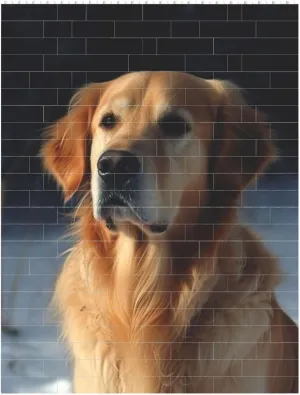 Golden Retriever Building Block Puzzle Personalized Building Bricks Block Puzzle Building Family Keepsake DIY Brick Block Puzzles Valentine's Day Gifts for Home Decor Brick Puzzle