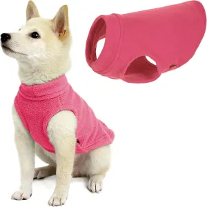 Gooby - Stretch Fleece Vest, Pullover Fleece Vest Jacket Sweater for Dogs, Pink, Medium