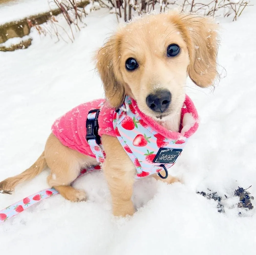 Gooby - Stretch Fleece Vest, Pullover Fleece Vest Jacket Sweater for Dogs, Pink, Medium