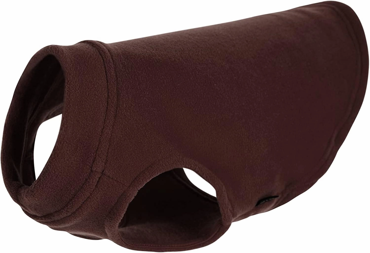 Gooby - Stretch Fleece Vest, Pullover Fleece Vest Jacket Sweater for Dogs, Brown, Medium Length (11")