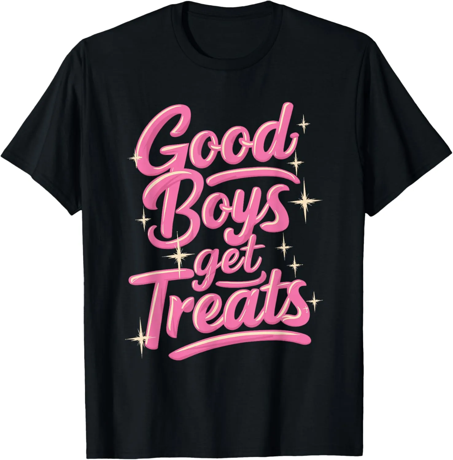 Good Boys Get Treats T-Shirt - Unisex-Adults, Black, Small, Short Sleeve