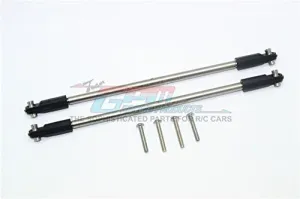 GPM For Traxxas Unlimited Desert Racer 4X4 (#85076-4) Upgrade Parts Stainless Steel Adjustable Rear Upper Chassis Link Tie Rods - 1Pr Set Original Color