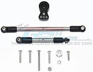 GPM For Tamiya Merc-Benz G500 CC-02 (#58675) Aluminum Servo Horn with Stainless Steel Adjustable Steering Link - 11Pc Set Black