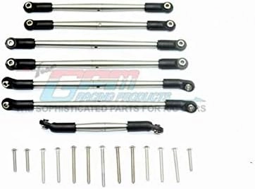 GPM For Traxxas TRX-4 Defender/TRX-4 Tactical Unit Upgrade Parts Stainless Steel Adjustable Upper & Lower Suspension Links - 7Pc Set