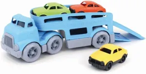 Green Toys Car Carrier, Blue - Pretend Play, Motor Skills, Kids Toy Vehicle. No BPA, phthalates, PVC. Dishwasher Safe, Recycled Plastic, Made in USA.