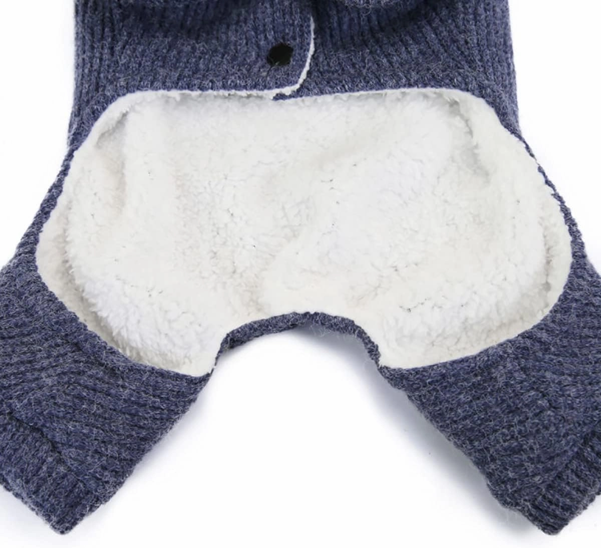 Green XXL Fleece Dog Sweater - Warm Winter Jumpsuit for Small & Medium Dogs & Cats