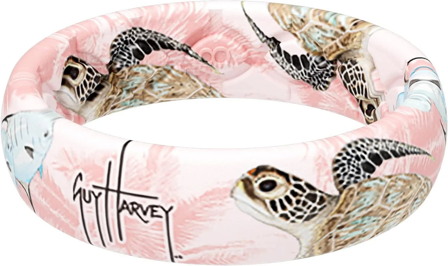 Groove Life Guy Harvey Silicone Ring - Breathable Rubber Wedding Rings for Women, Lifetime Coverage, Unique Design, Comfort Fit Ring
