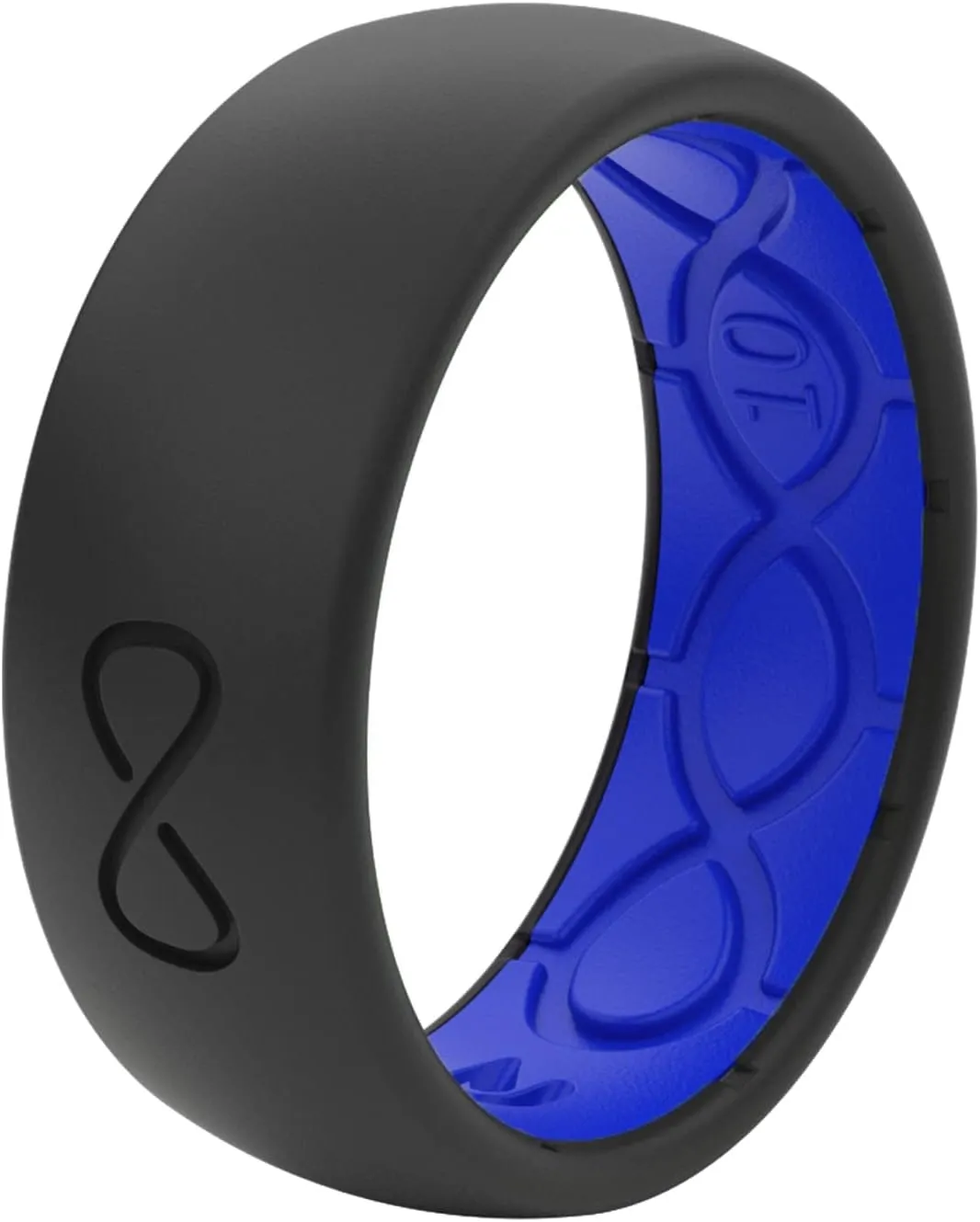 Groove Life Solid Silicone Ring - Breathable Rubber Wedding Rings for Men, Lifetime Coverage, Unique Design, Comfort Fit Ring