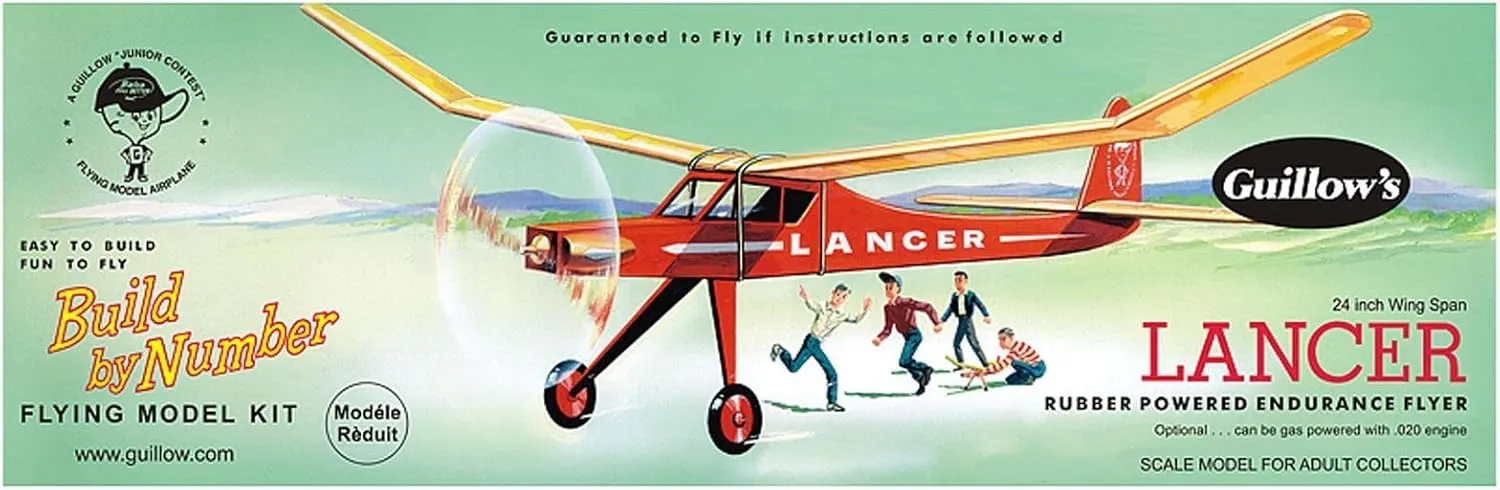 Guillow's Lancer Rubber Powered Endurance Flyer Model Kit