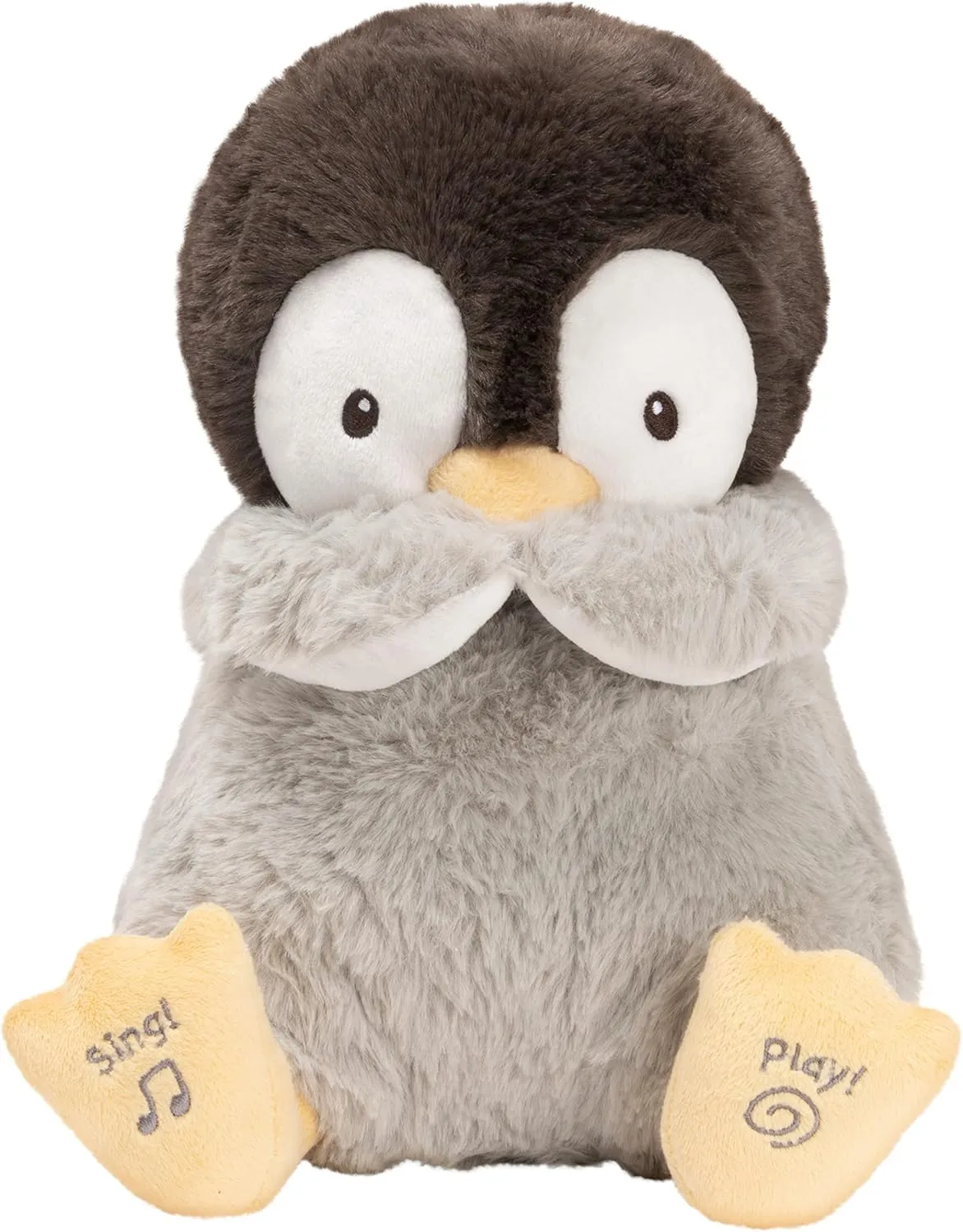 GUND Baby Animated Kissy The Penguin Plush, Singing Stuffed Animal Baby Toy for Ages 0 and Up, Black/White/Grey, 12"