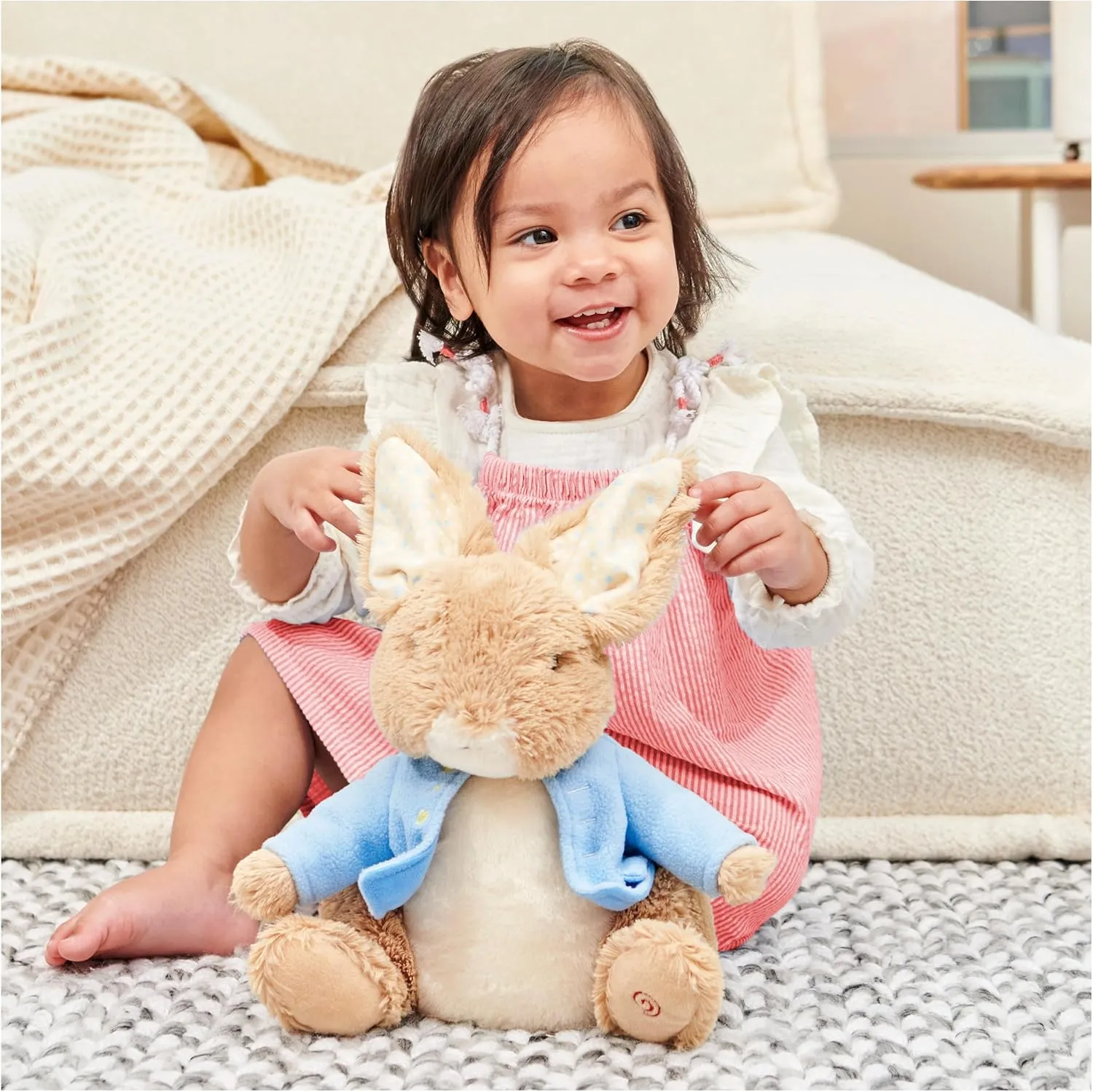 GUND Beatrix Potter Peter Rabbit Peek-a-Ears Animated Plush, Interactive Bunny Stuffed Animal, Sensory Toy for Babies and Toddlers, 11”