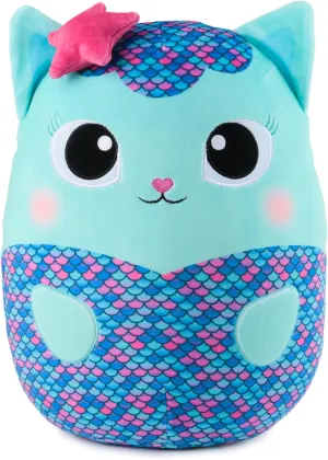GUND Gabby’s Dollhouse Official Mercat Squishy Plush Toy, Cat Stuffed Animal, Squishy Toys for Ages 1 & Up, Blue, 12”