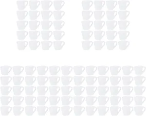 HANABASS 100 Pcs Dollhouse Plastic Tea Cups Mini Dollhouse Kitchen Accessories Tiny Coffee Drink Beverage Cups for Pretend Afternoon Tea Tiny Cake Decoration Fun Toys for Kids