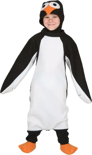 Happy Penguin Toddler Costume - Bodysuit, Headpiece, Slippers. Plush Fun Animal Costume for Kids Aged 1-4.