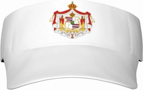 Hawaiian Coat of Arms Adult Sun Visor Cap - UV Protection, Breathable, Adjustable, Sports & Outdoor Hat Black