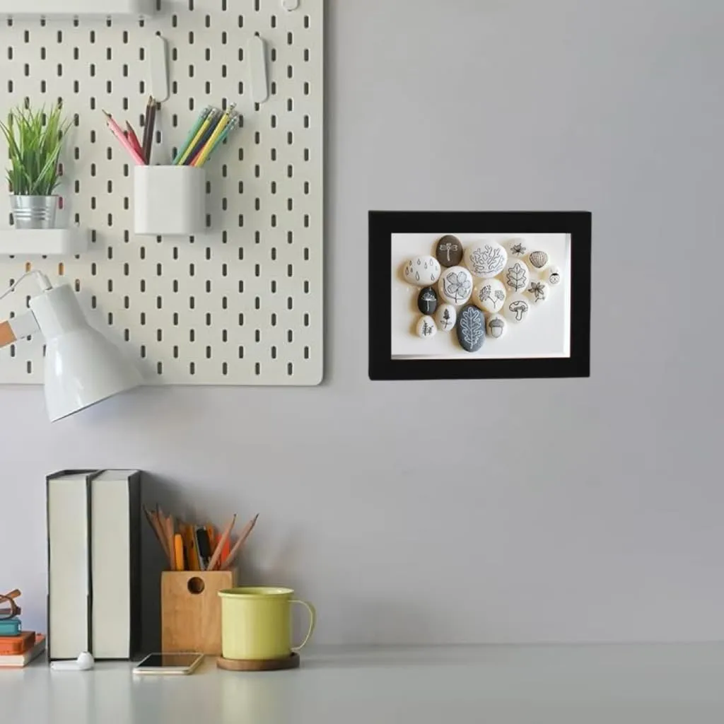 HD Glass HD Glass Wooden Black Hollow Photo Frame,4x6 Shadow Box Frame,Black Frames for Flower Pressing, Seashell Display Box ,Pet Memorial Shadow Box ( 6pcs 4X6)