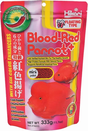 Hikari Blood Red Parrot  Fish Food, Mini Pellets, 11.7 oz. (333g)