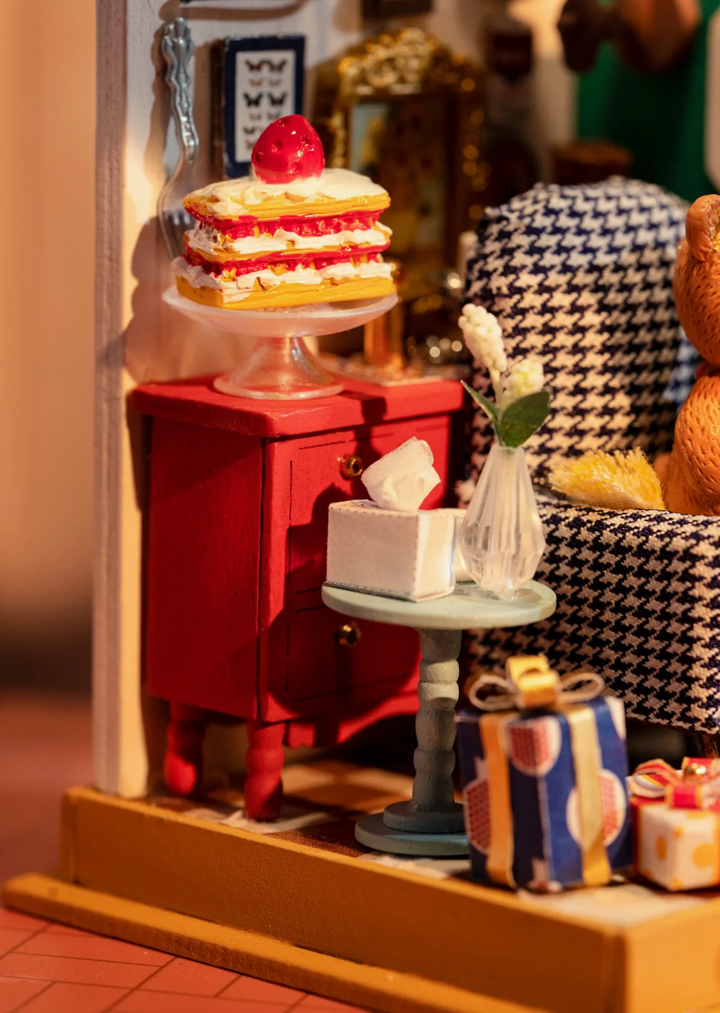 Holiday Living Room DIY Miniature House Kit